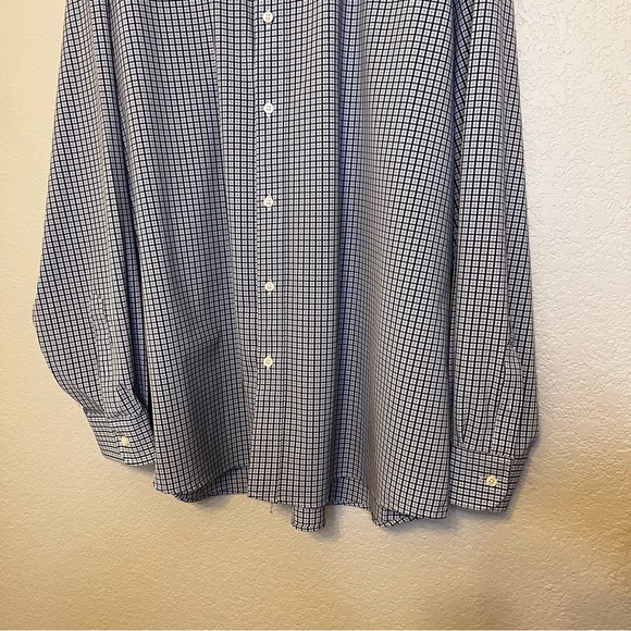 Lands' End Men's Blue Checkered Regular Fit Button Down Shirt Size XXL - Picture 7 of 11